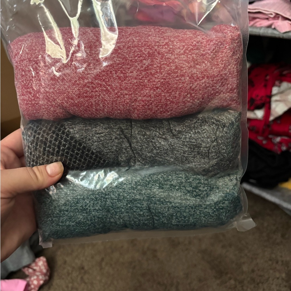 Women's Cozy Knit Sweater Set - Red, Gray, Green